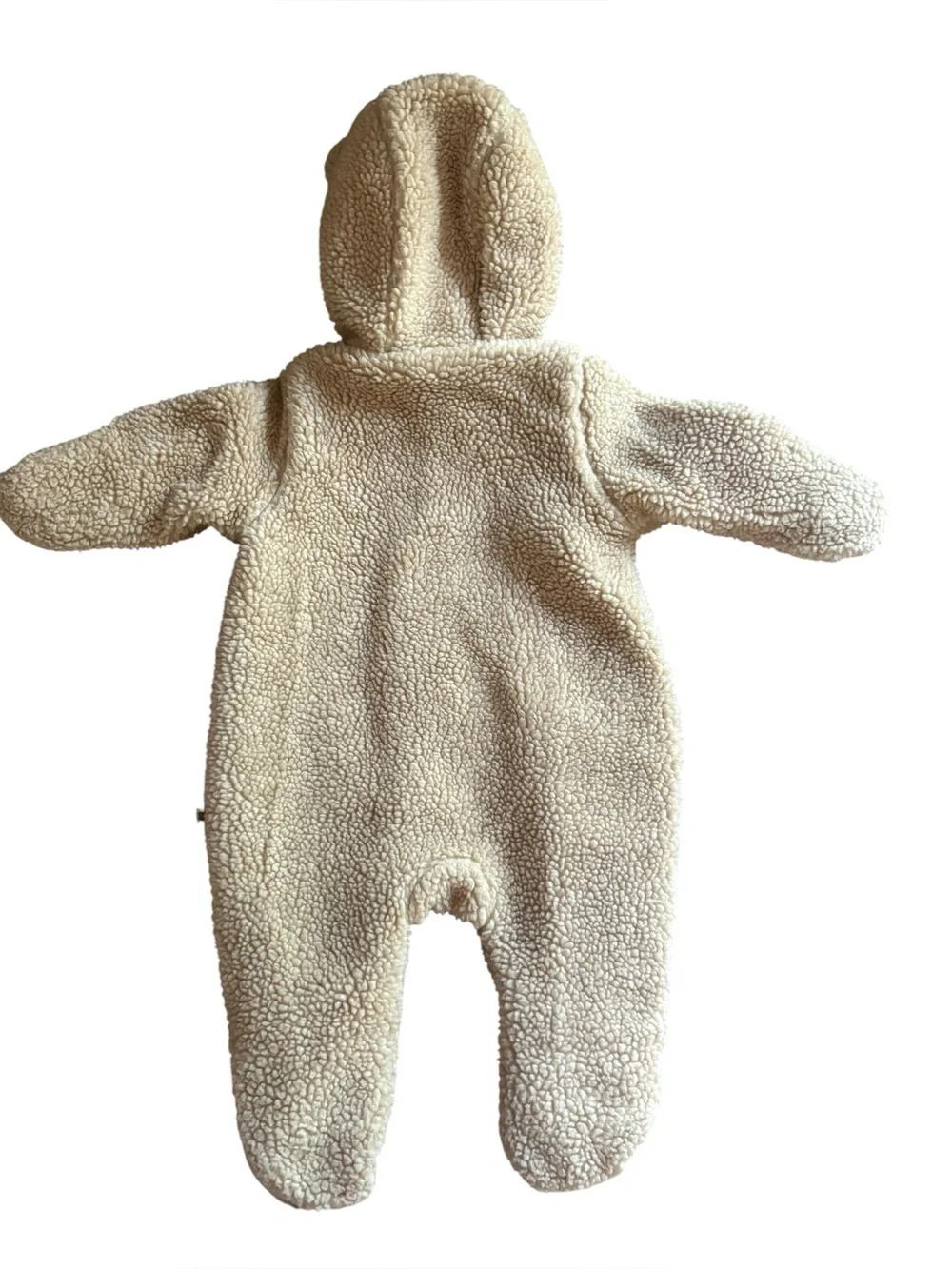 Baby GAP Teddy Fleece Sherpa Hooded Coverall Pram Suit Baby Size 0-3 Months